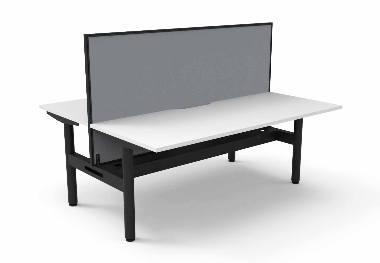 Halo Static 2 Person Double Sided Workstation - with Screen